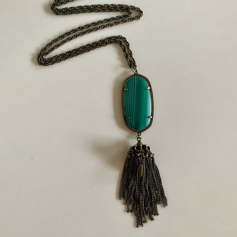 Kendra Scott Green Banded Agate Rayne
